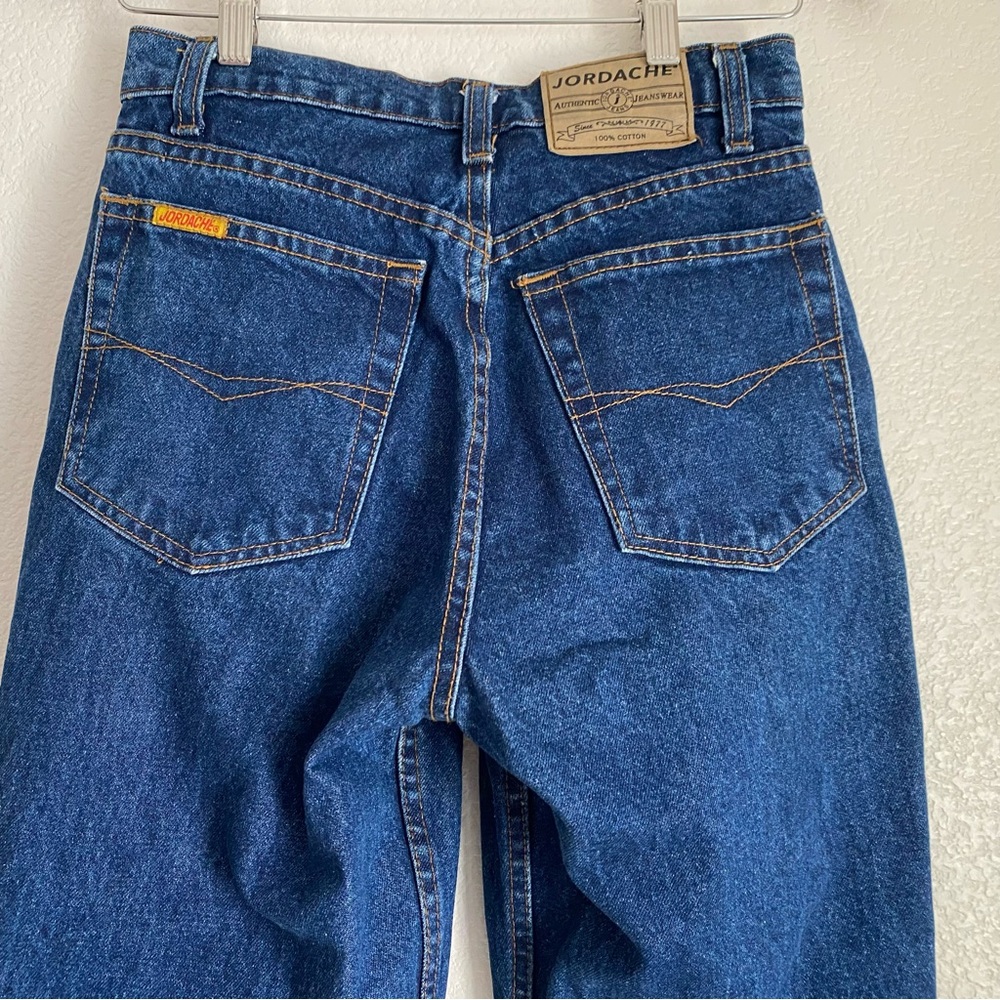 Vintage Jordache tapered leg high rise blue denim jeans, 9/10 - Picture 12 of 13
